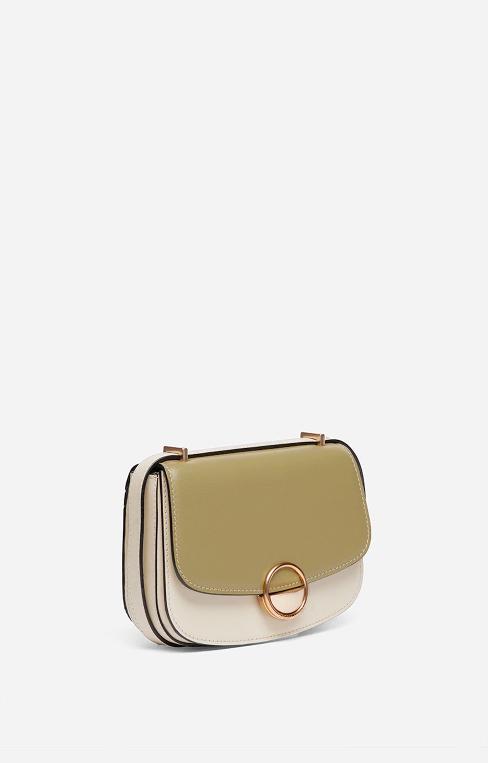 Petit sac à rabat Romy en cuir - Pistache