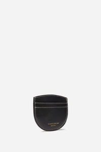 Romy leather card holder - Black