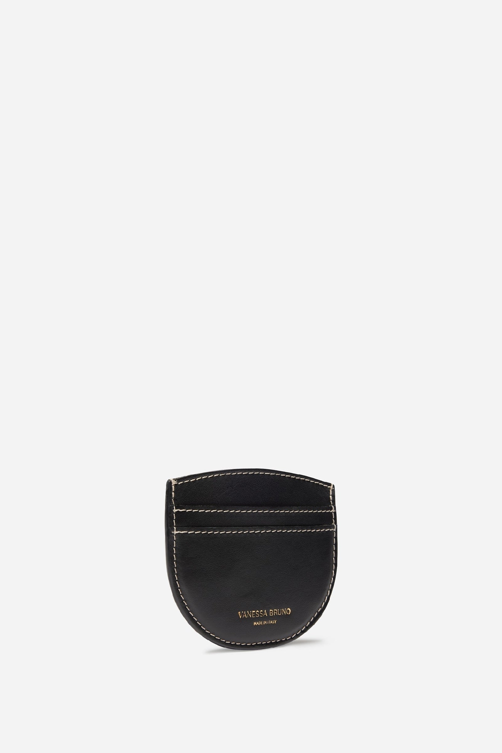 Romy leather card holder - Black