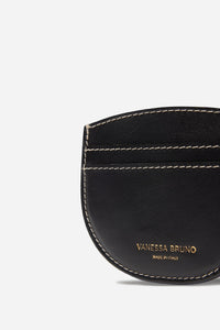 Romy leather card holder - Black