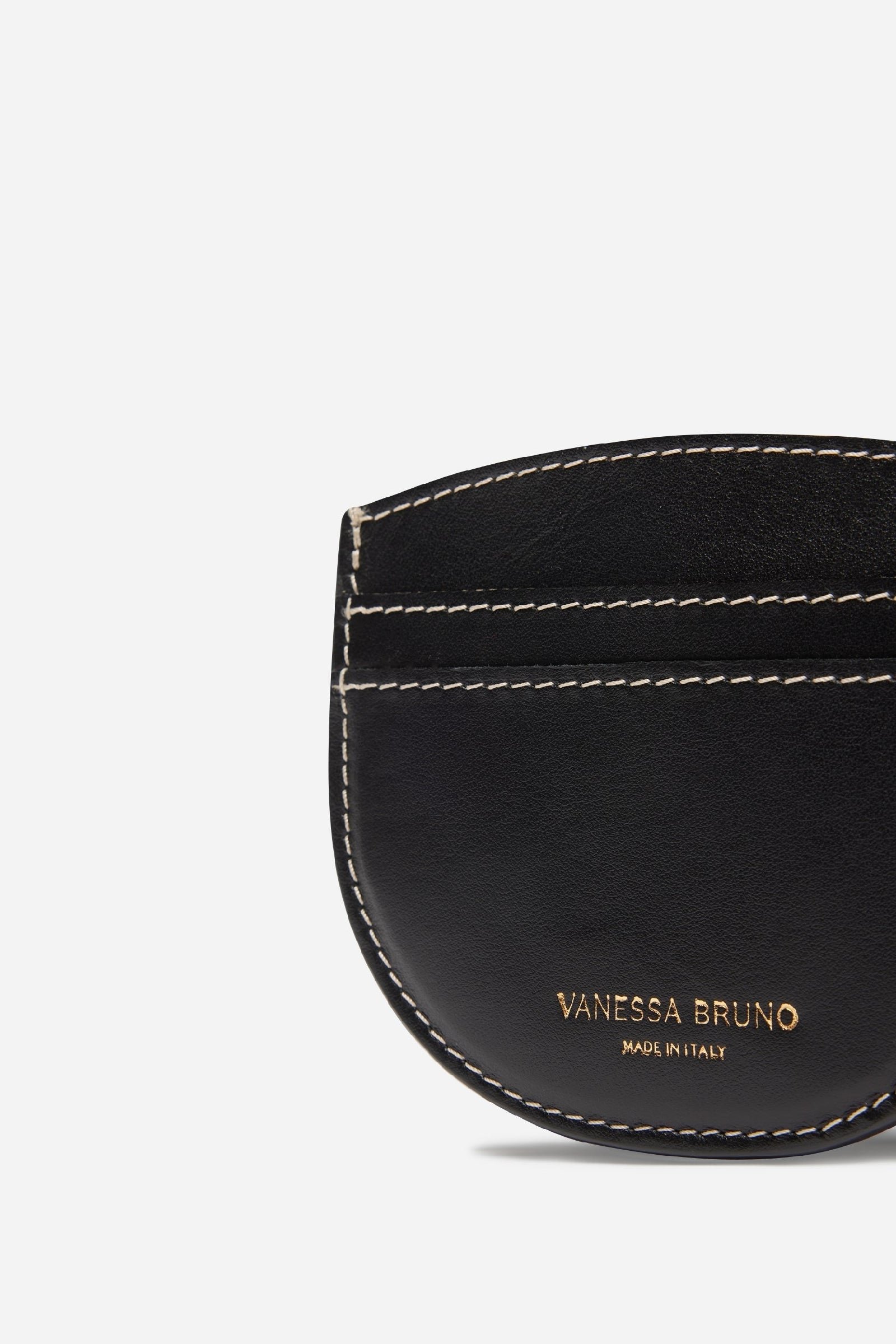 Romy leather card holder - Black
