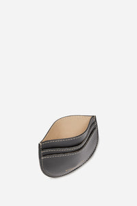 Romy leather card holder - Black