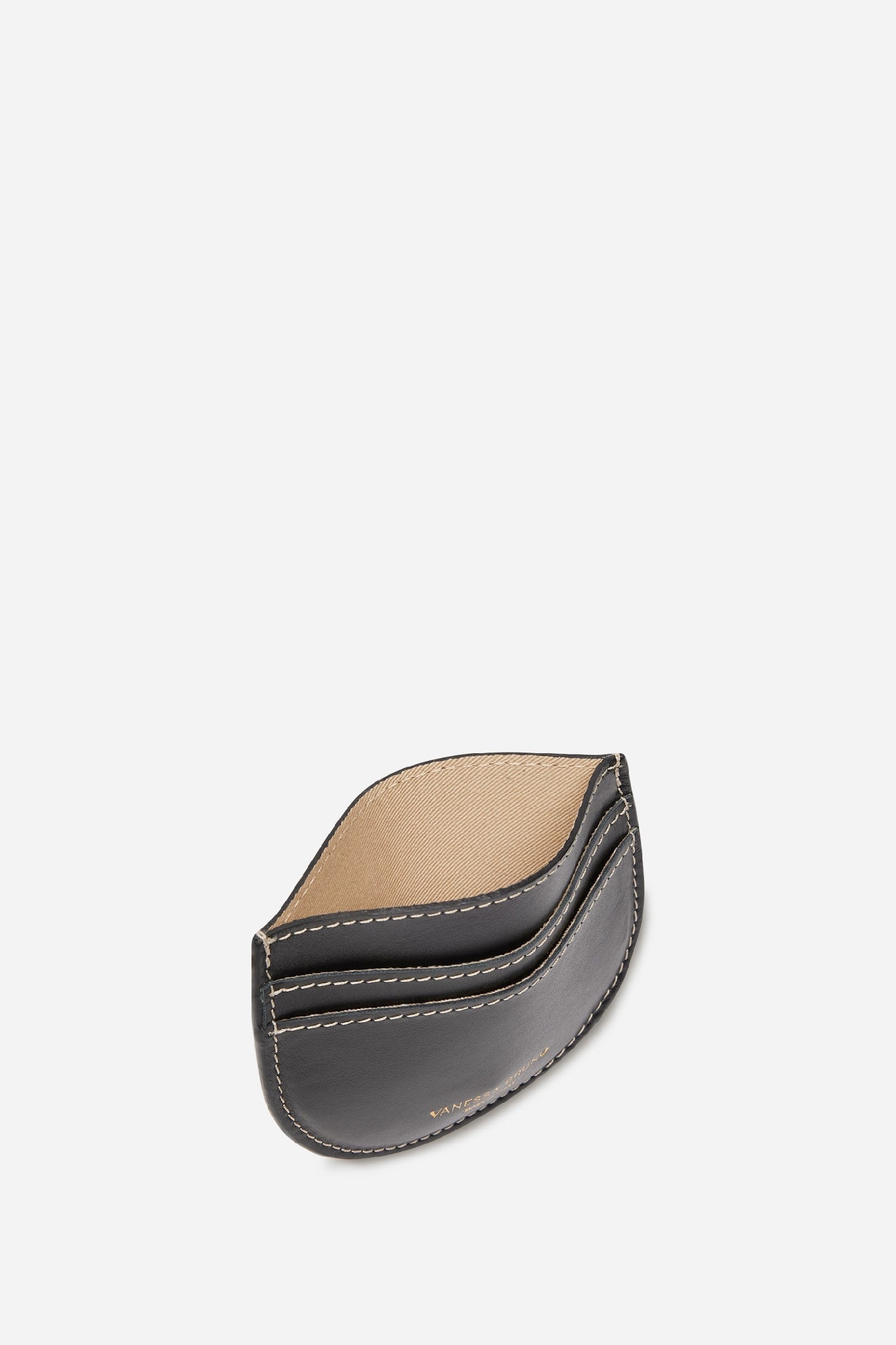 Romy leather card holder - Black