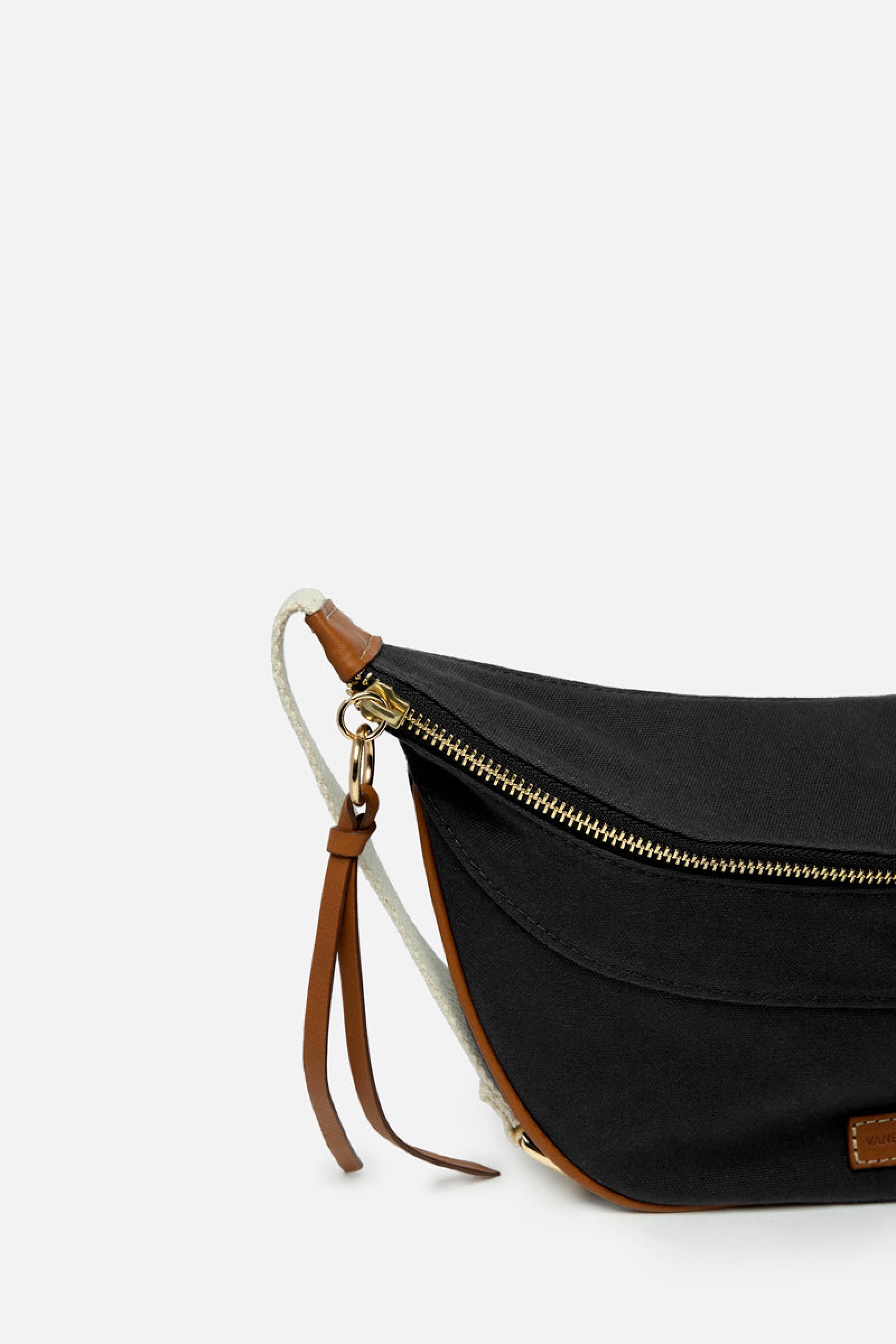 Sac banane en coton - Noir