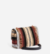 1 QTY NEW // MULTICO/BISCUIT / Sac Moon en Laine - MULTICO/BISCUIT