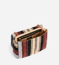 1 QTY NEW // MULTICO/BISCUIT / Sac Moon en Laine - MULTICO/BISCUIT