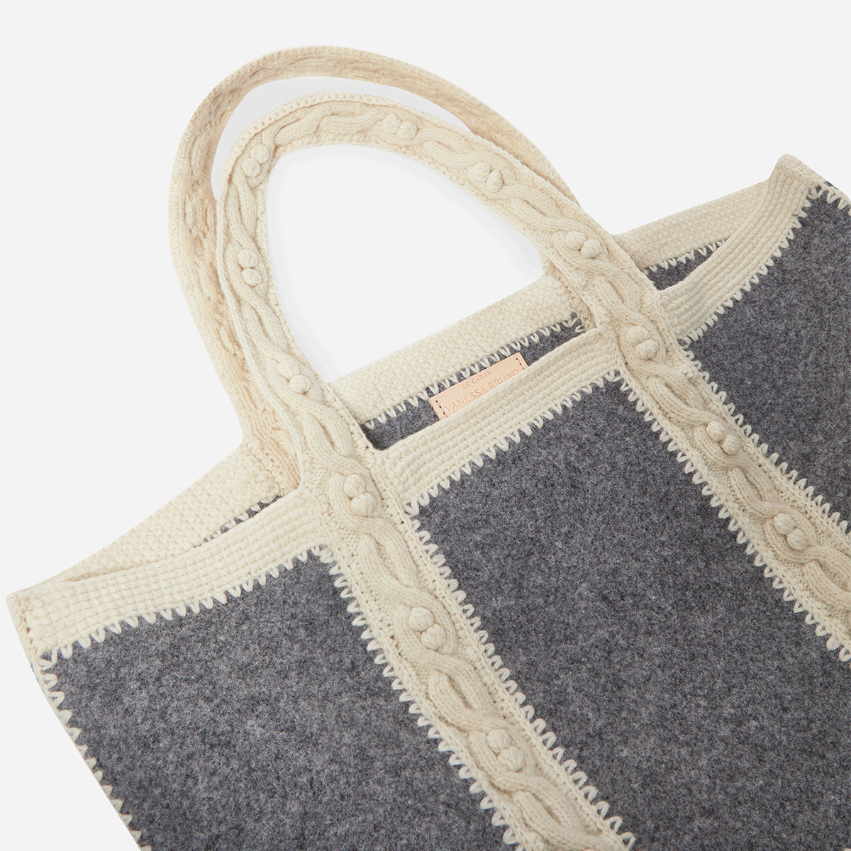 3 QTY NEW // GRIS / Cabas L en Feutre - GRIS