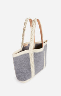 3 QTY NEW // GRIS / Cabas L en Feutre - GRIS