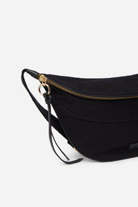 Sac banane en lin - Noir