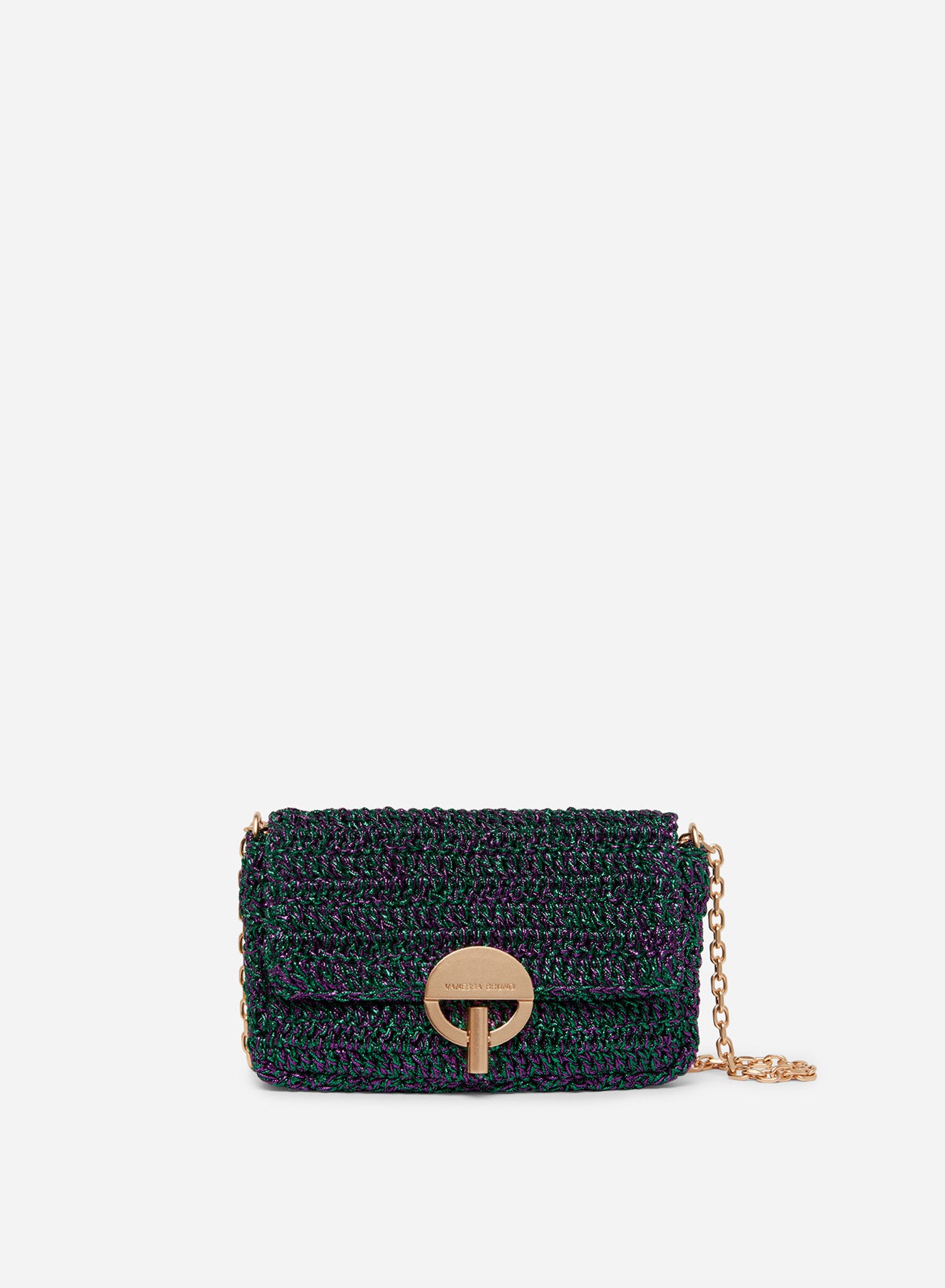 1 QTY NEW // VIOLET/VERT / Sac Nano Moon en Lurex - VIOLET/VERT