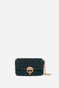 1 QTY NEW // VIOLET/VERT / Sac Nano Moon en Lurex - VIOLET/VERT