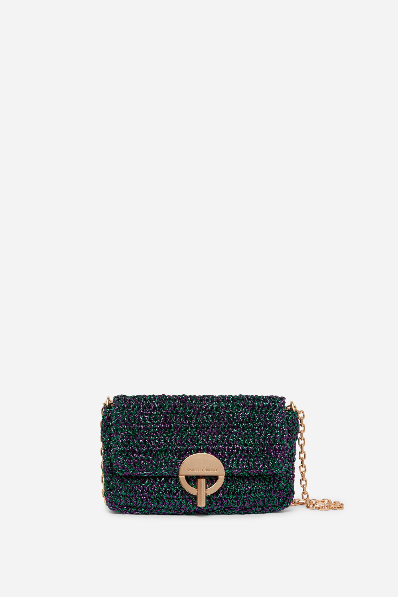 1 QTY NEW // VIOLET/VERT / Sac Nano Moon en Lurex - VIOLET/VERT