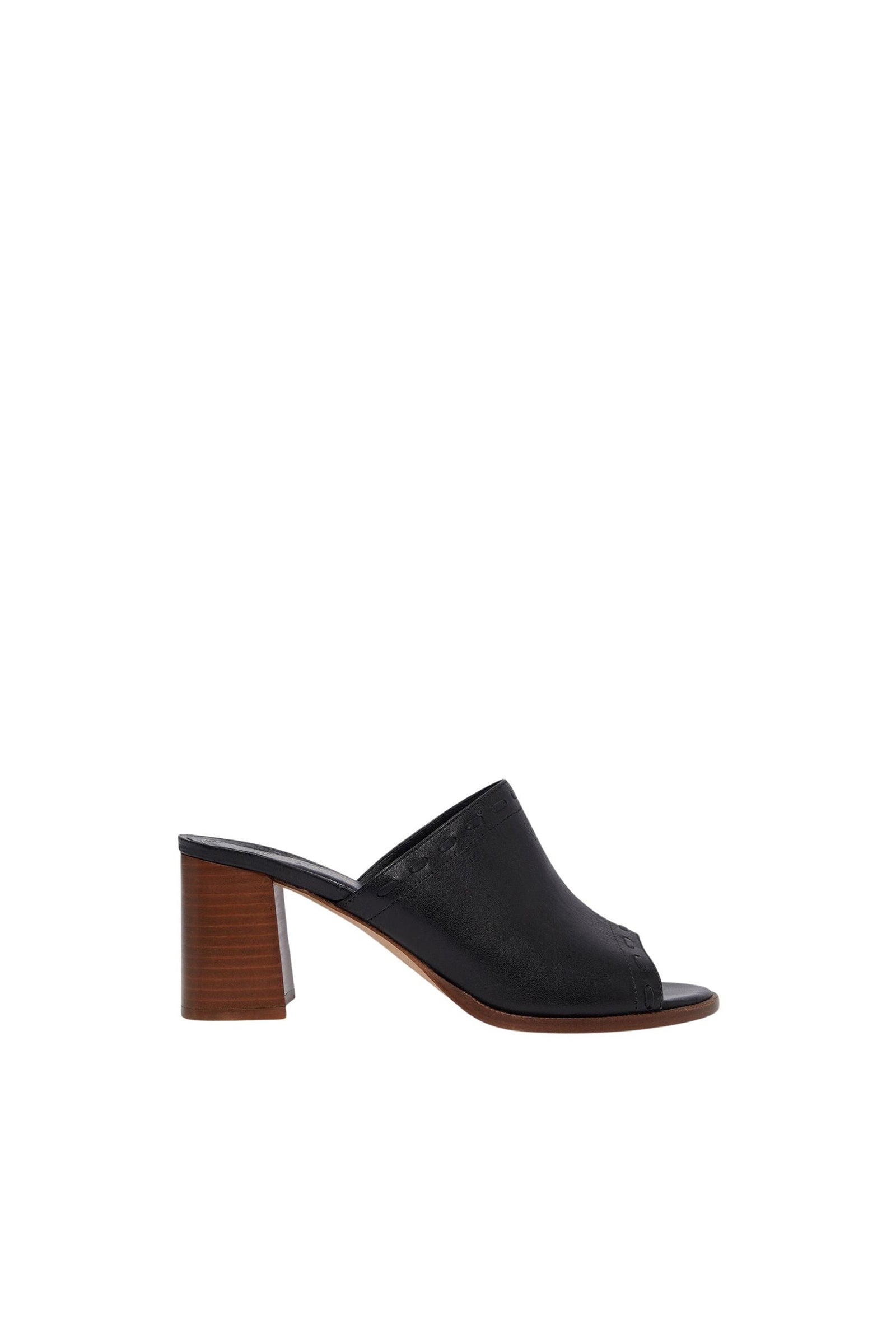 15 QTY RELIQUAT 120 // NOIR / Mules en Cuir à Tannage Végétal - NOIR