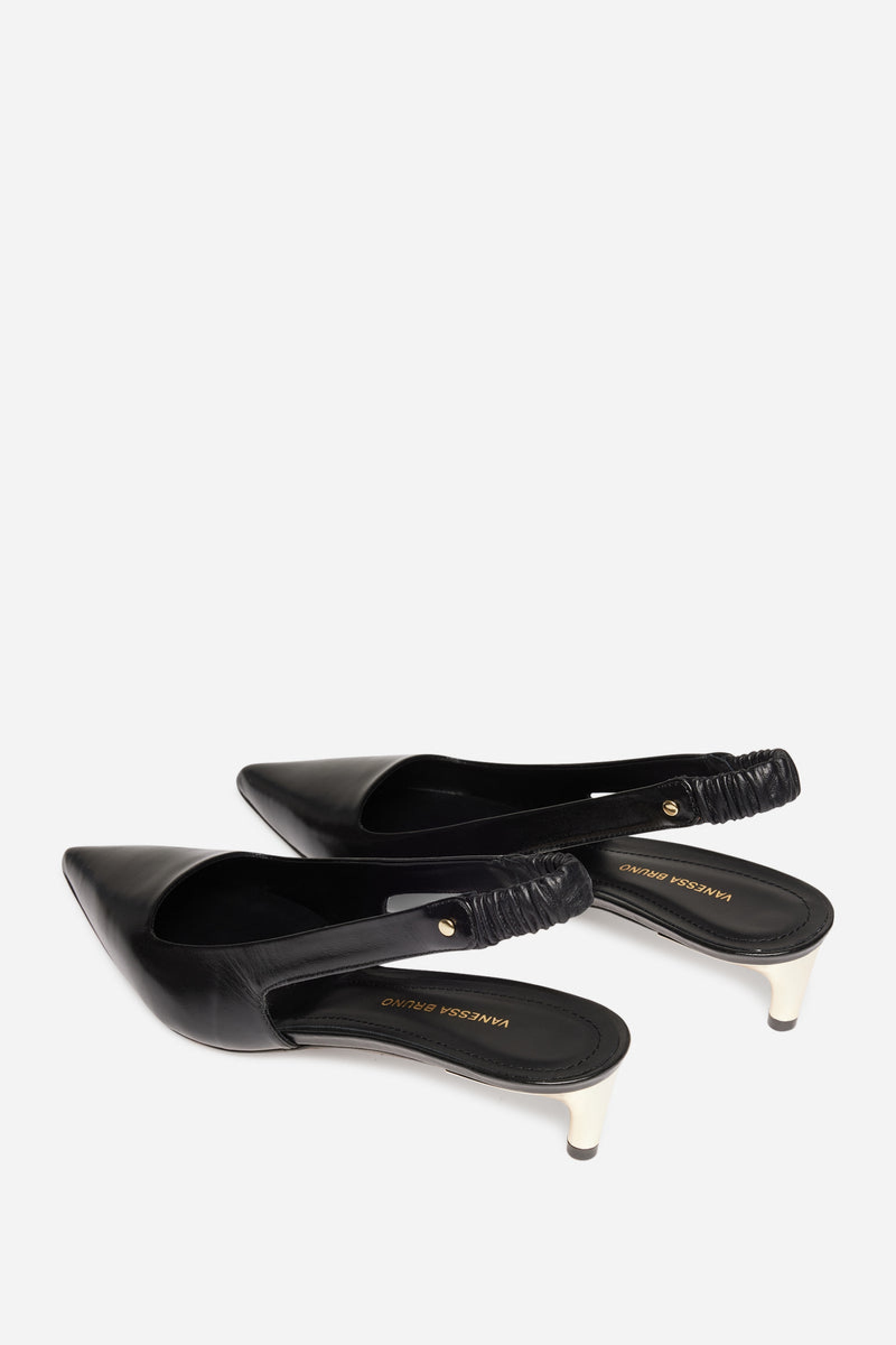 Size 35 leather court shoes - Black