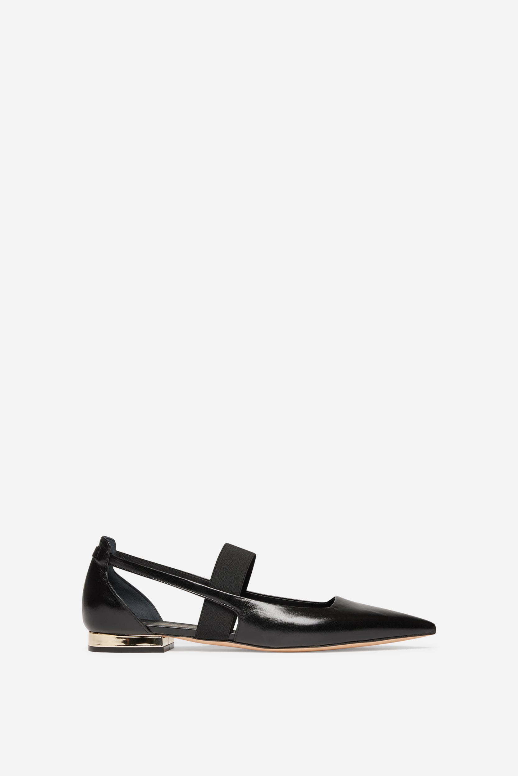 45 QTY NEW // NOIR / Ballerines En Cuir - NOIR
