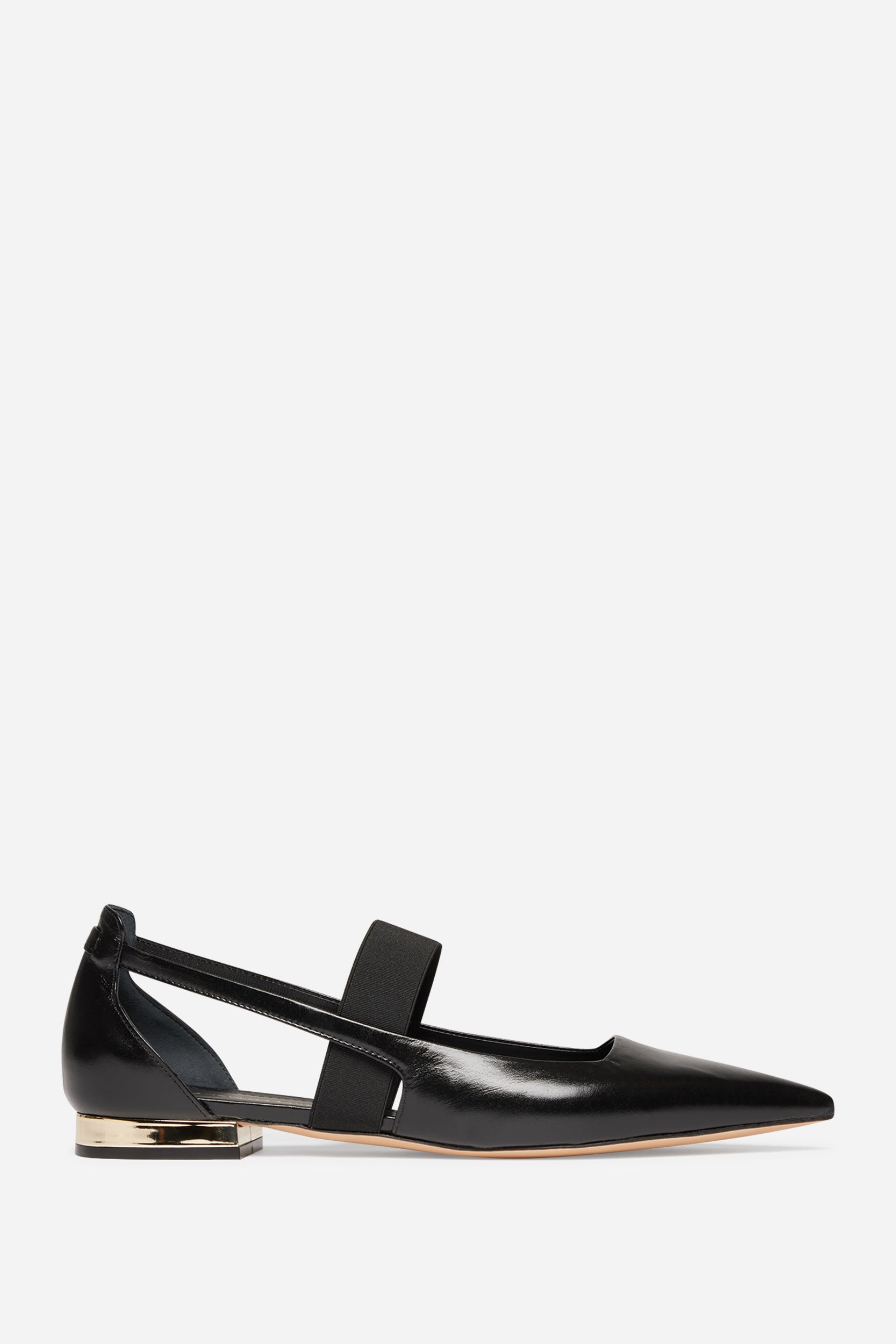 45 QTY NEW // NOIR / Ballerines En Cuir - NOIR