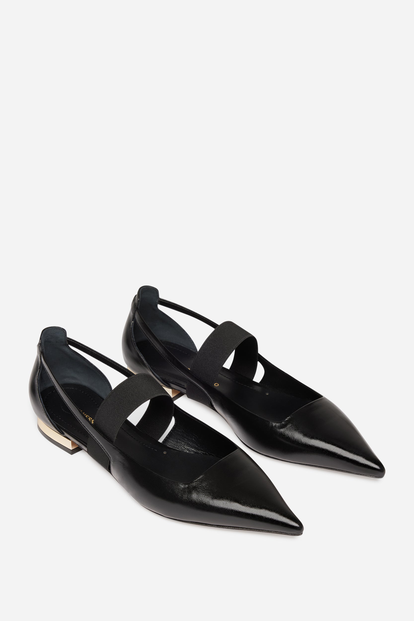 45 QTY NEW // NOIR / Ballerines En Cuir - NOIR