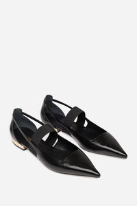 Ballerines en cuir - Noir
