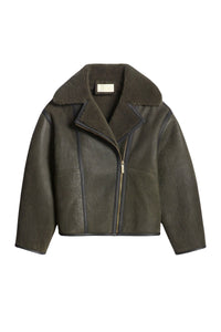 Manteau Boris en cuir - Kaki