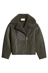 RECO : 500 // Manteau Boris en cuir - Kaki