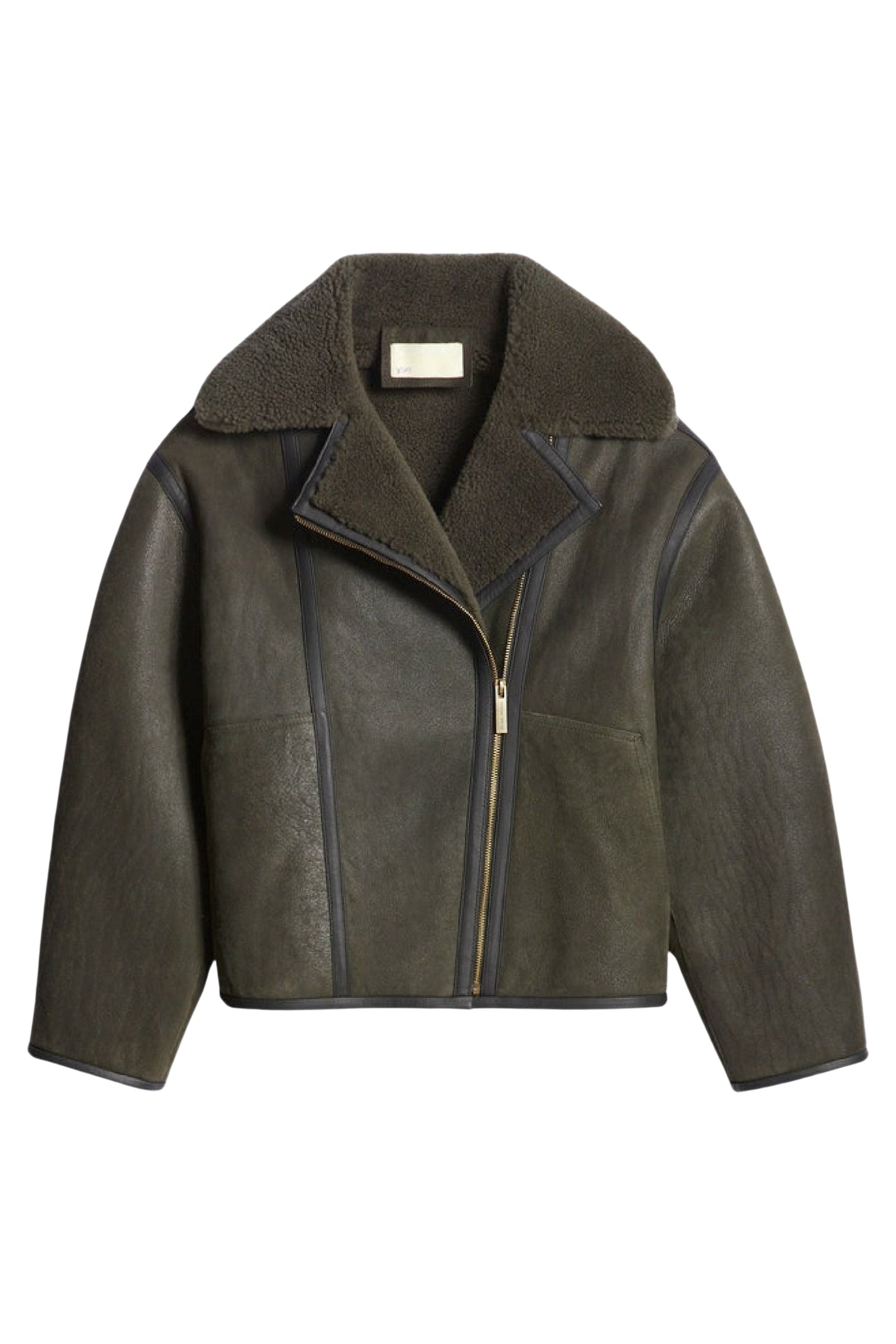RECO : 500 // Manteau Boris en cuir - Kaki