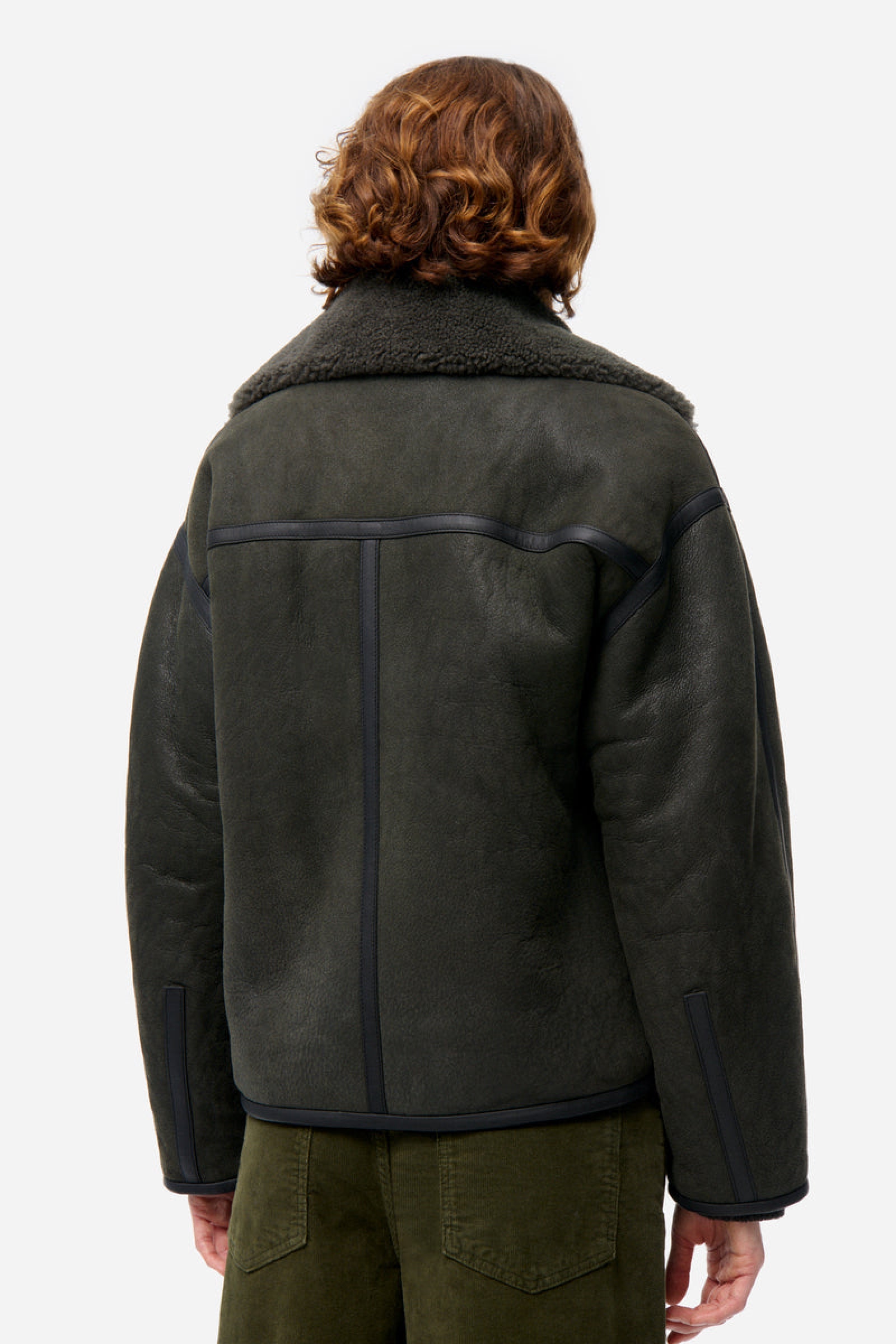Manteau Boris en cuir - Kaki