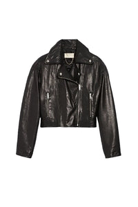 Veste en cuir - Noir