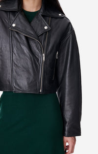 Veste en cuir - Noir