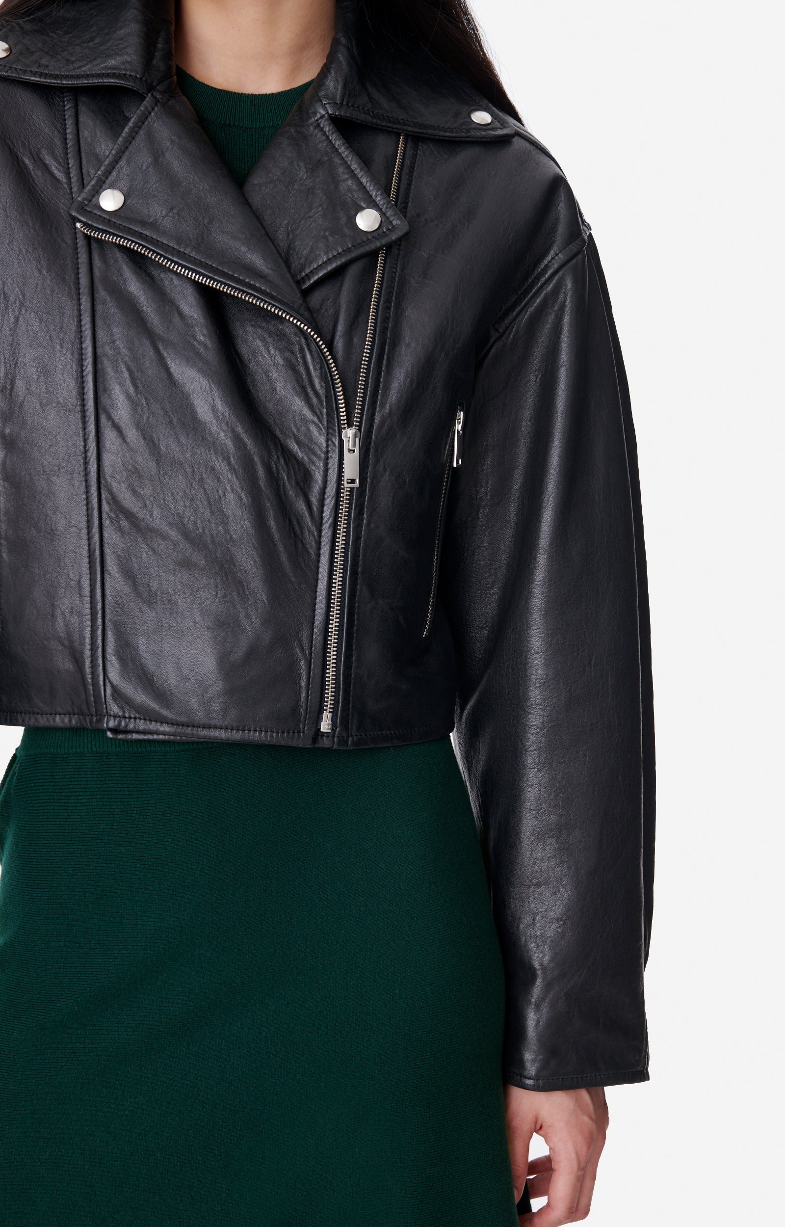 Veste en cuir - Noir