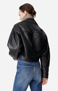 17 QTY NEW // NOIR / Veste en cuir Bless - NOIR
