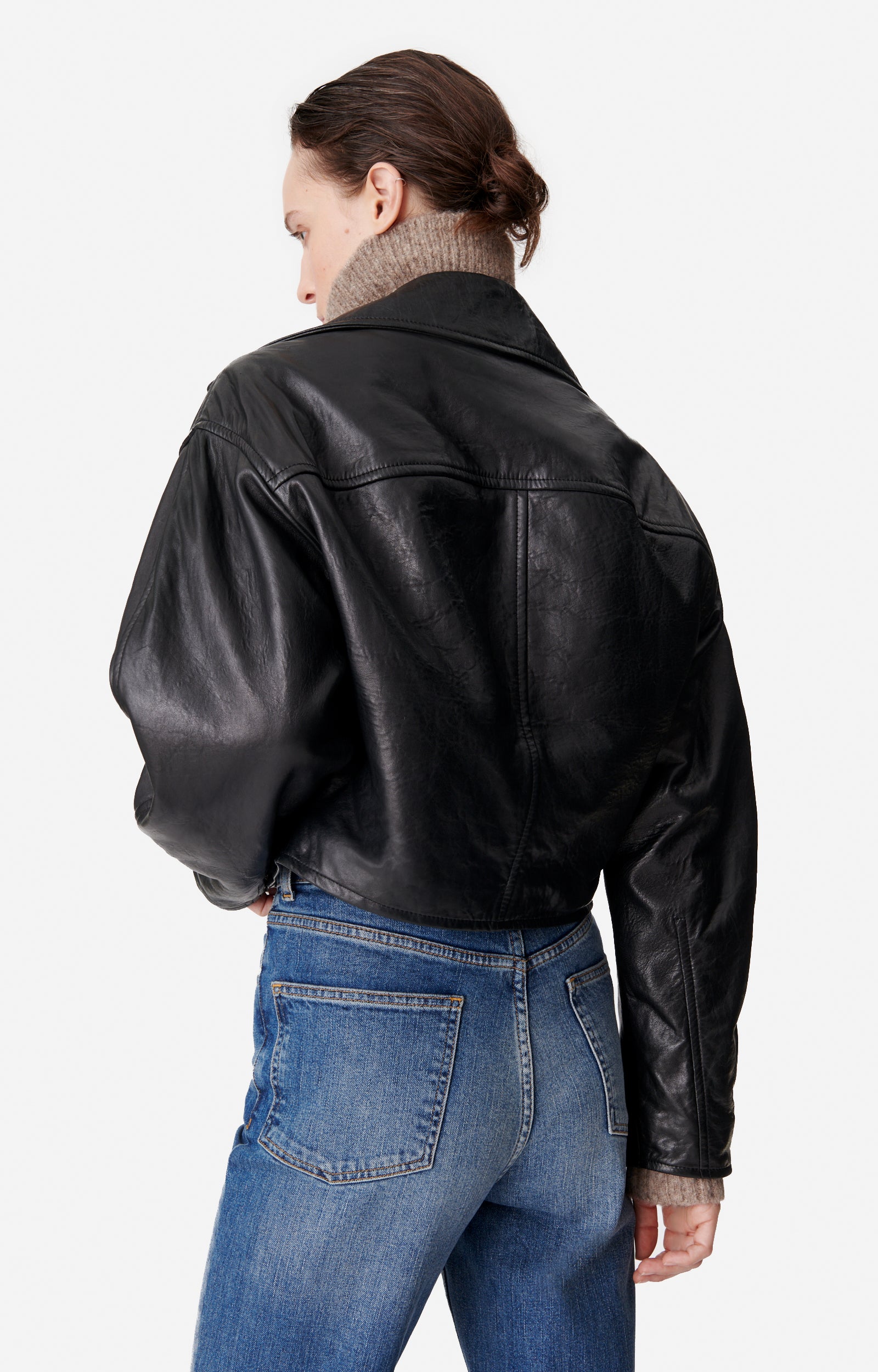 17 QTY NEW // NOIR / Veste en cuir Bless - NOIR