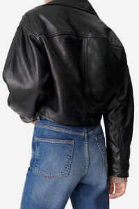 Veste en cuir - Noir