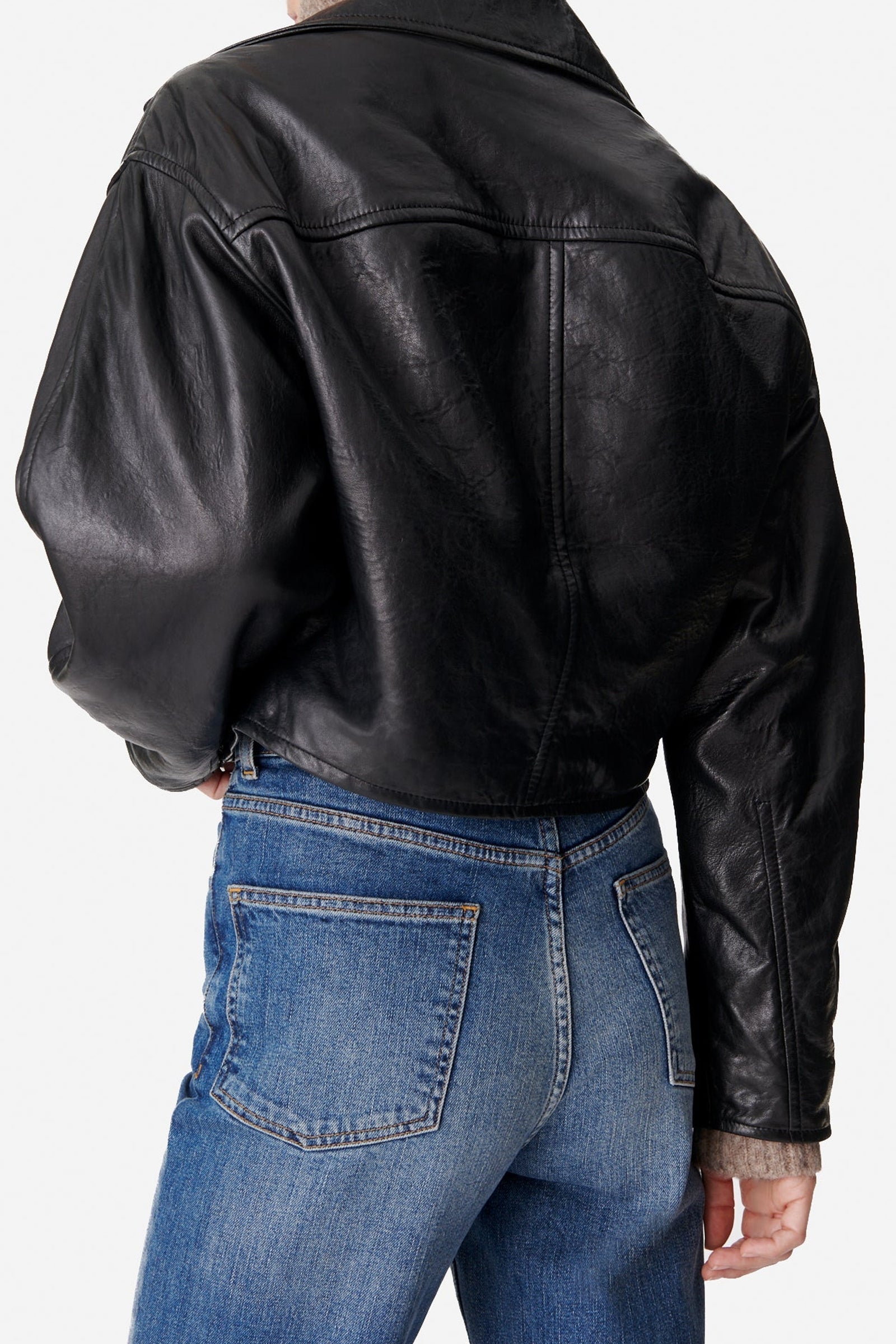 Veste en cuir - Noir