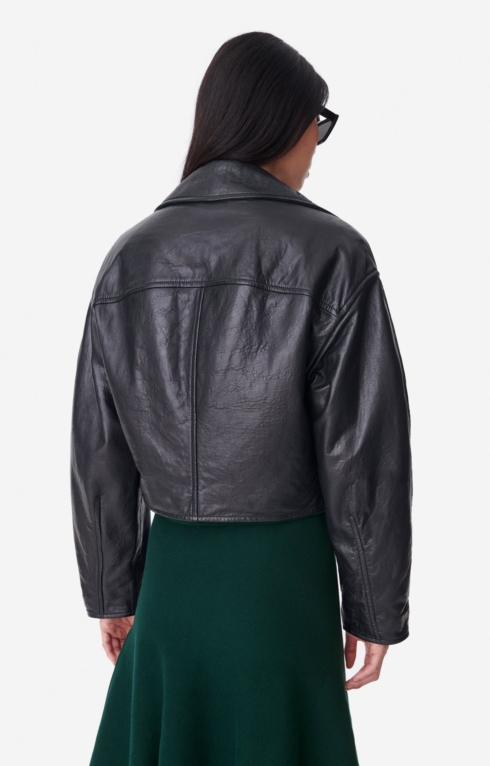 Veste en cuir - Noir