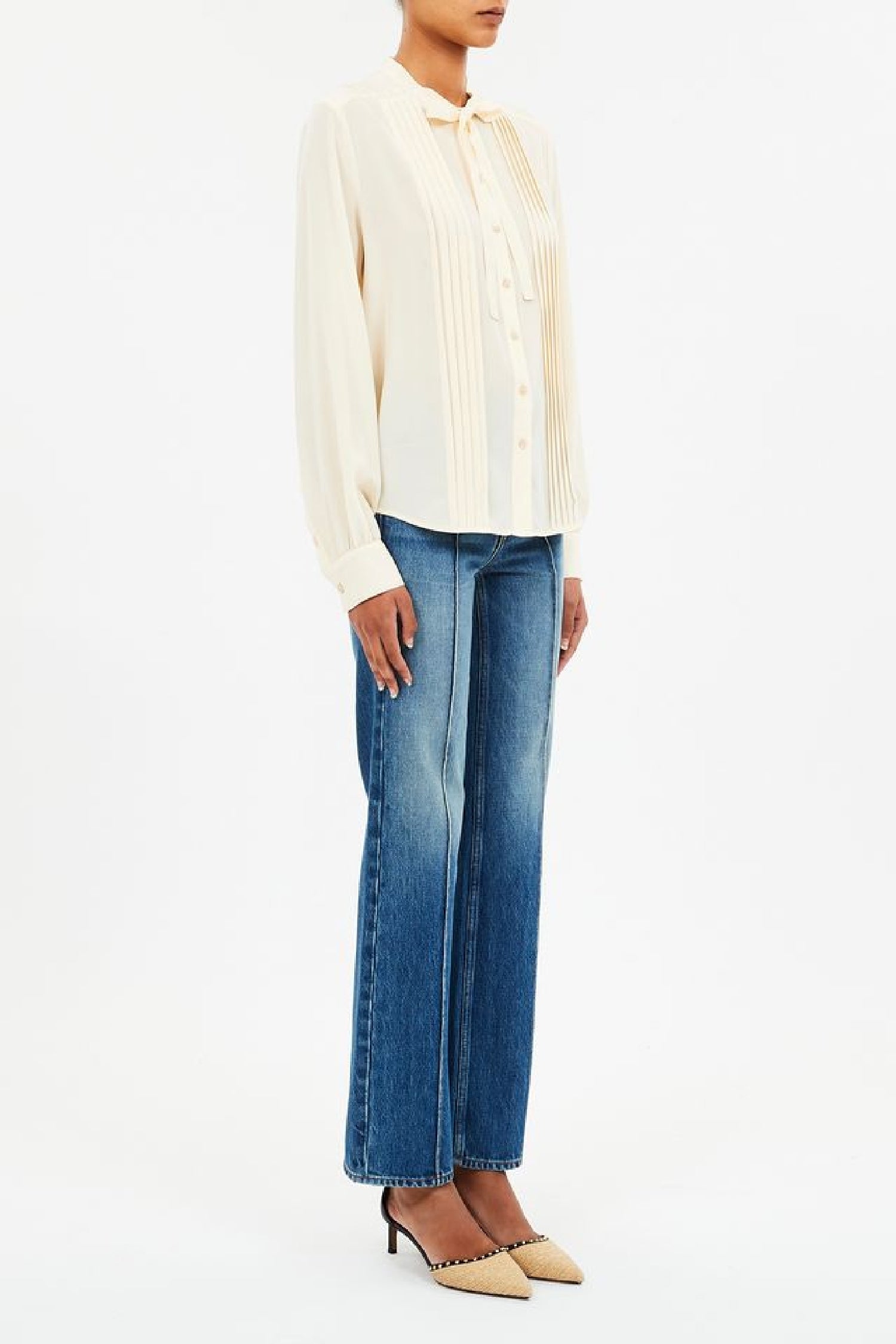 Blouse Delvine boutonnée en soie - Cowrie