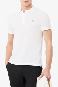 Polo L.12.12 ajusté en petit piqué - Blanc