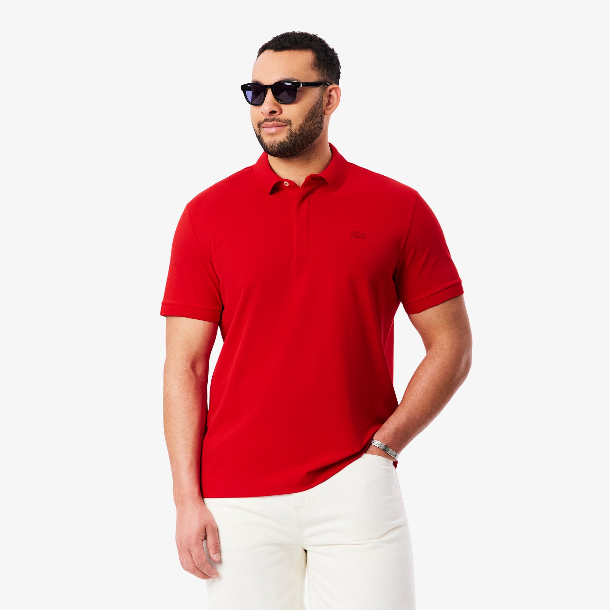 Polo à manches courtes - Rouge