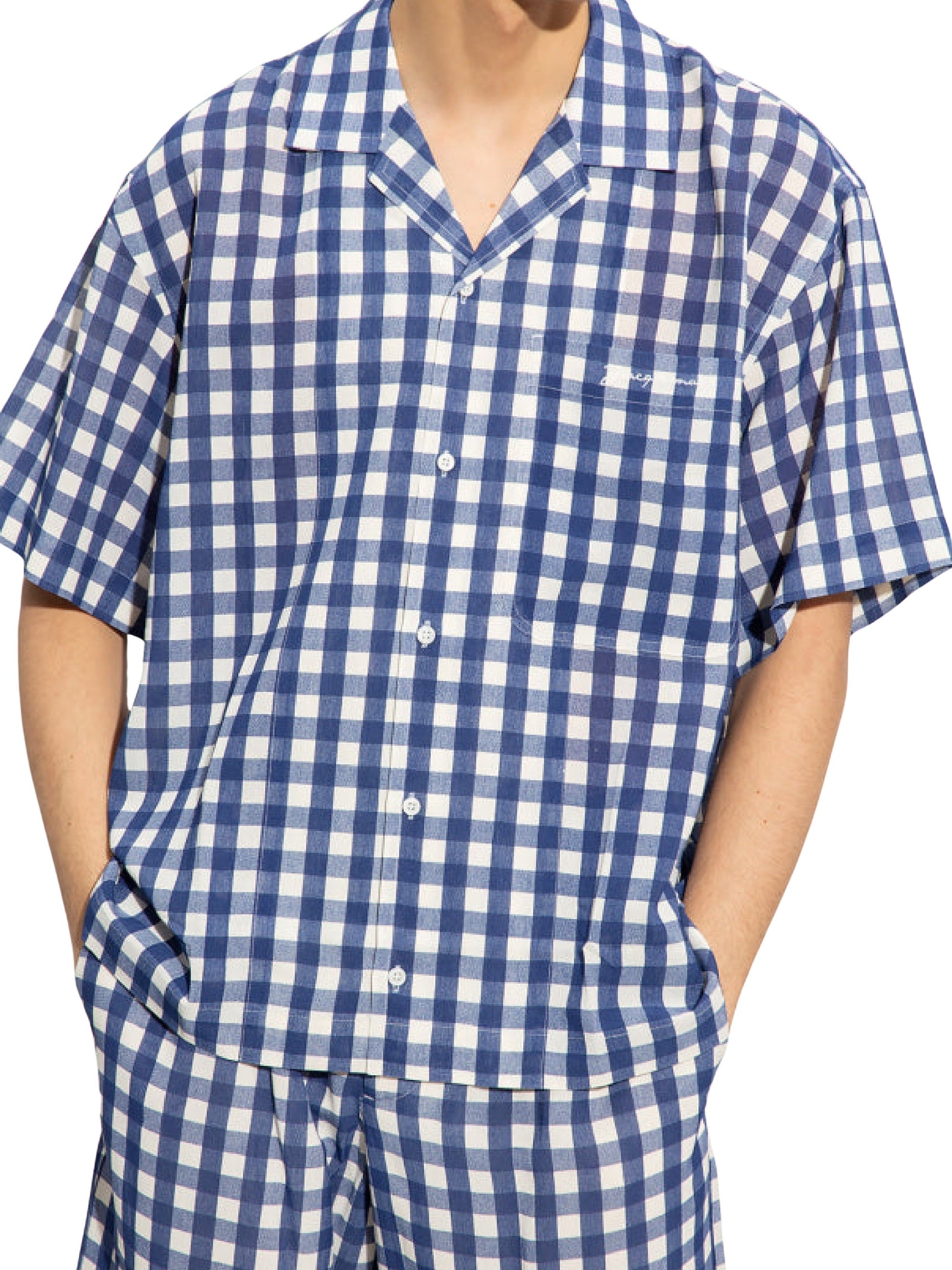 NAVY CHECKS LA CHEMISE JEAN