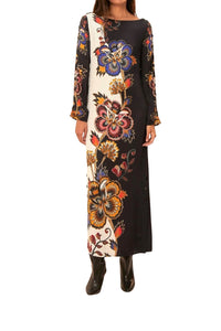Floral maxi dress - Black