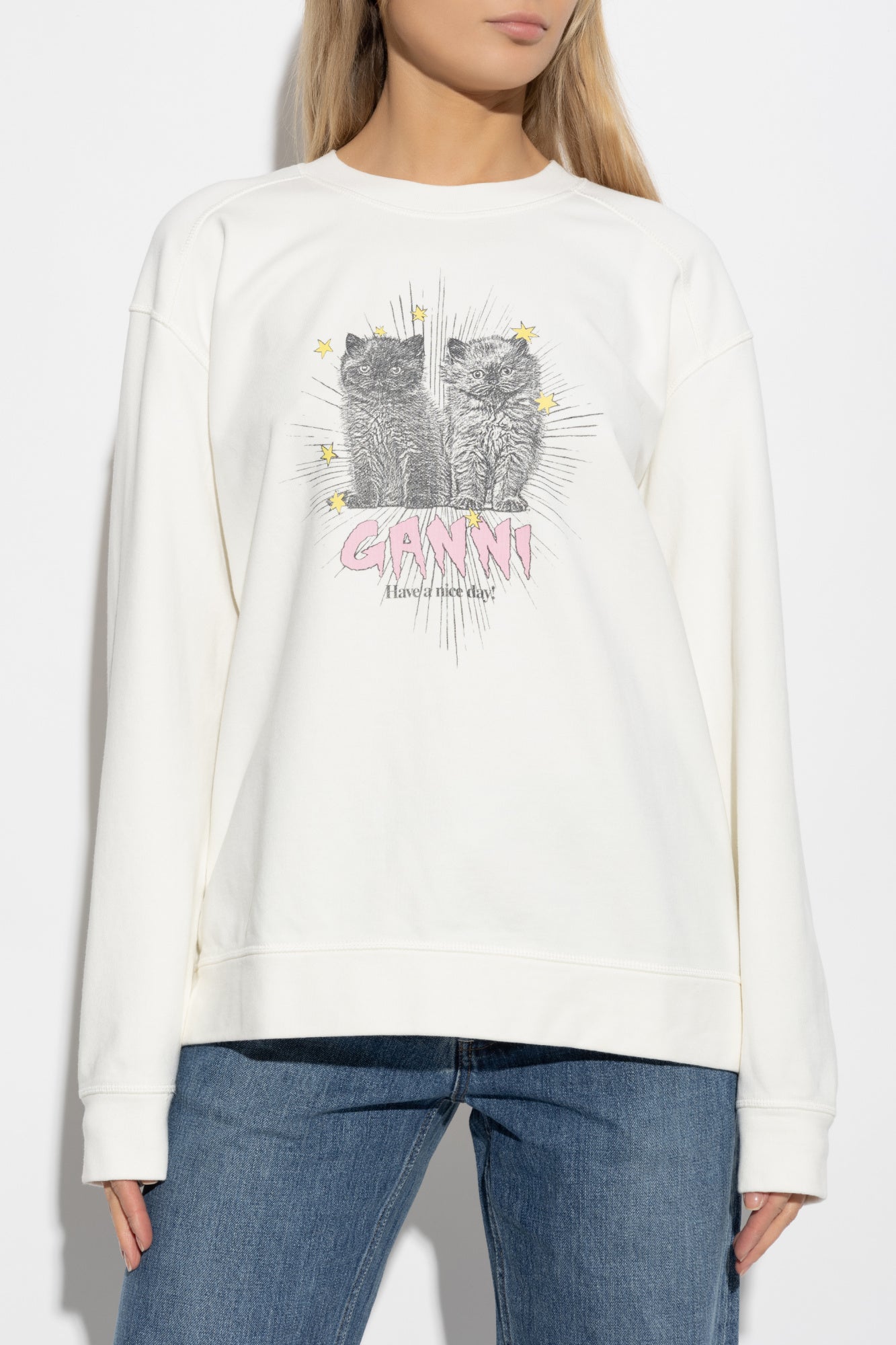 Sweatshirt with kittens - Egret