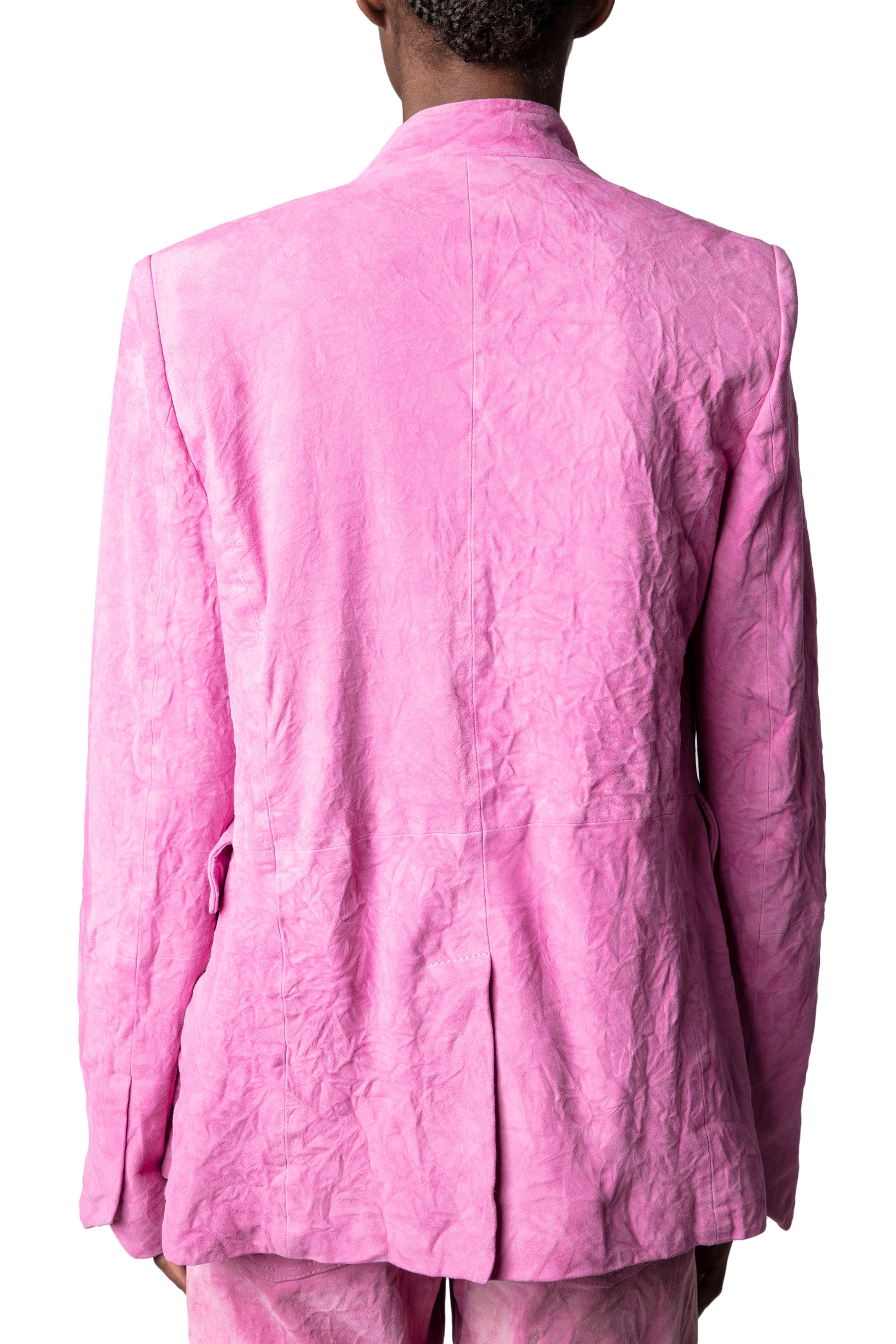 Blazer Verys en daim froissé - Tulipe