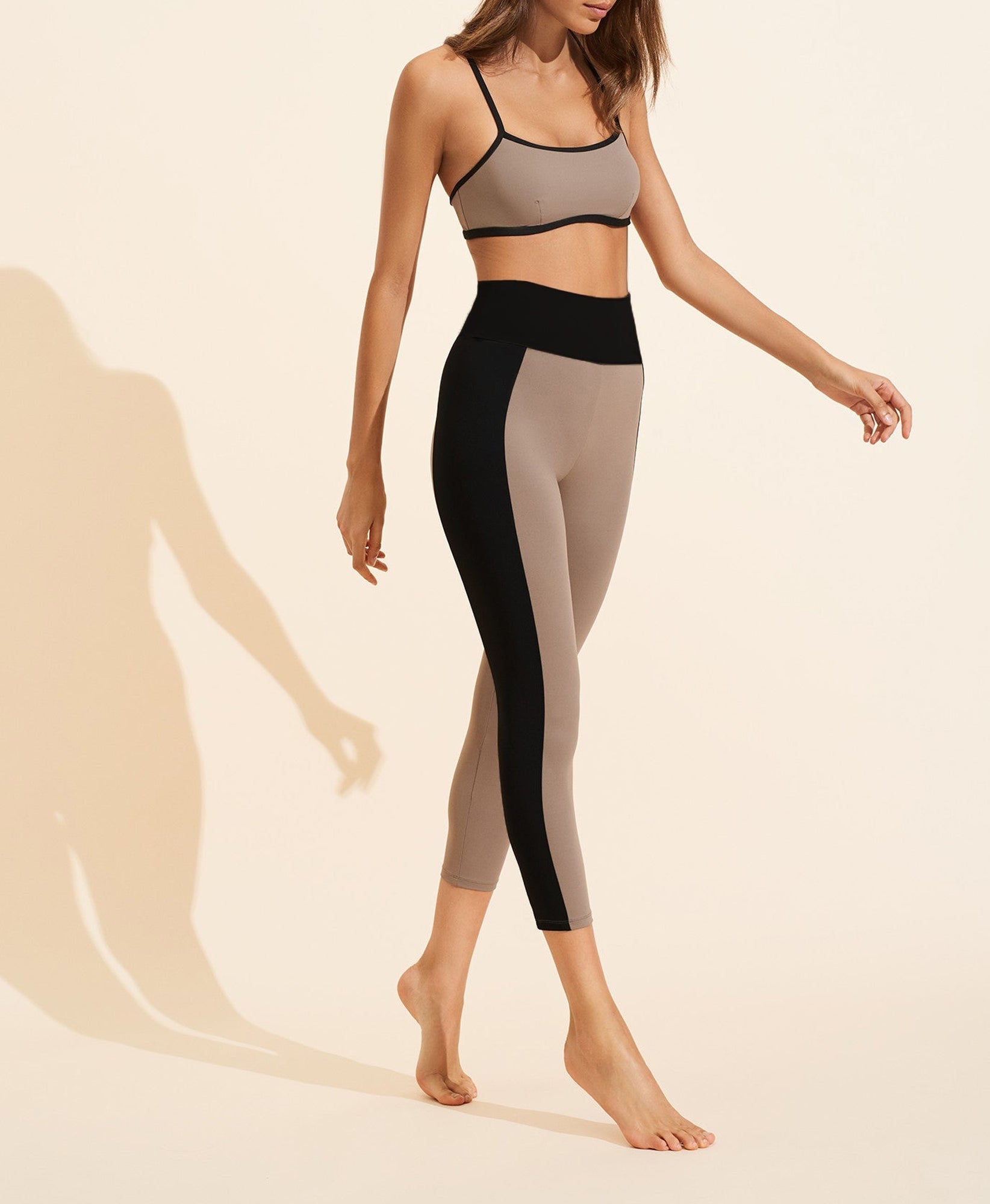 Therese Legging - Taupe & Black