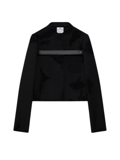 3pcs RELIQUAT 690€ / Blouson crêpe héritage vieilli en laine - Black