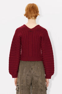 3D Rib Full Zip Cardigan