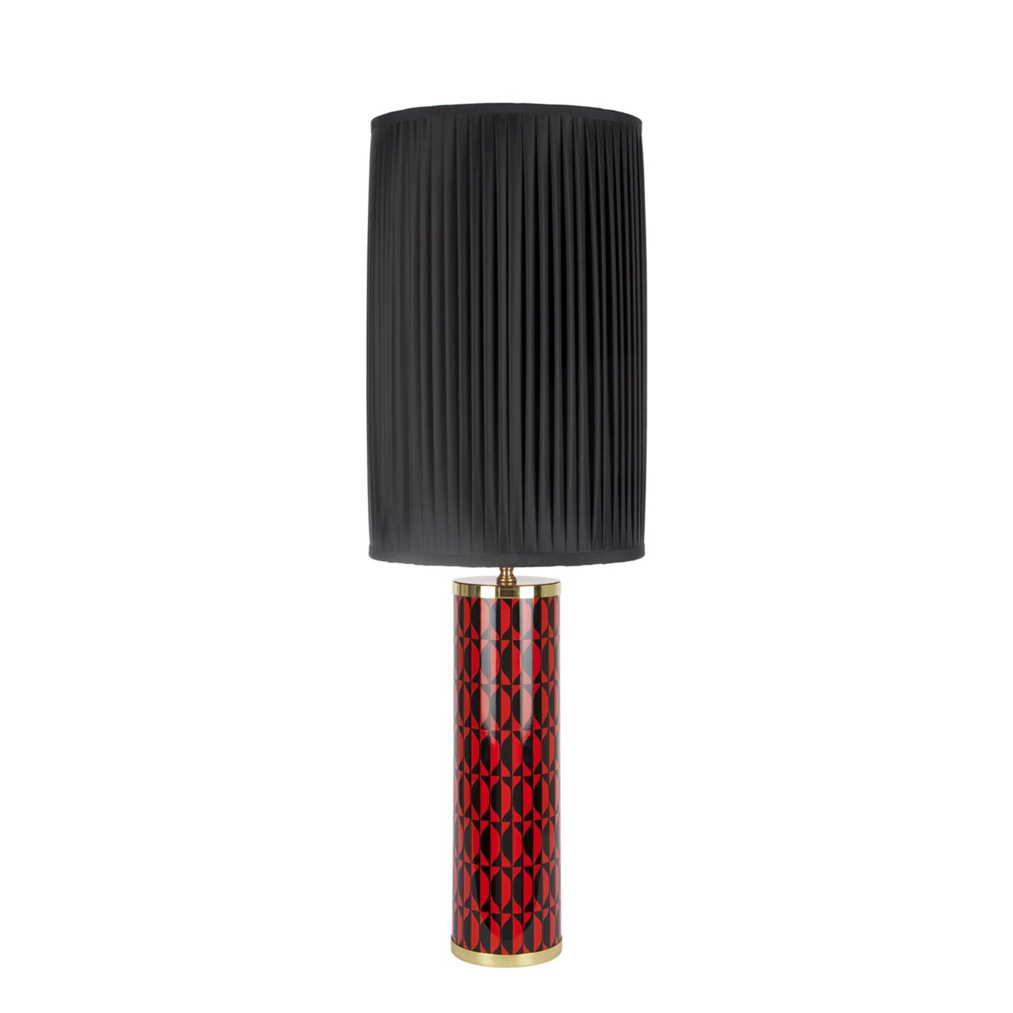 Pleated cylindrical lampshade - Black