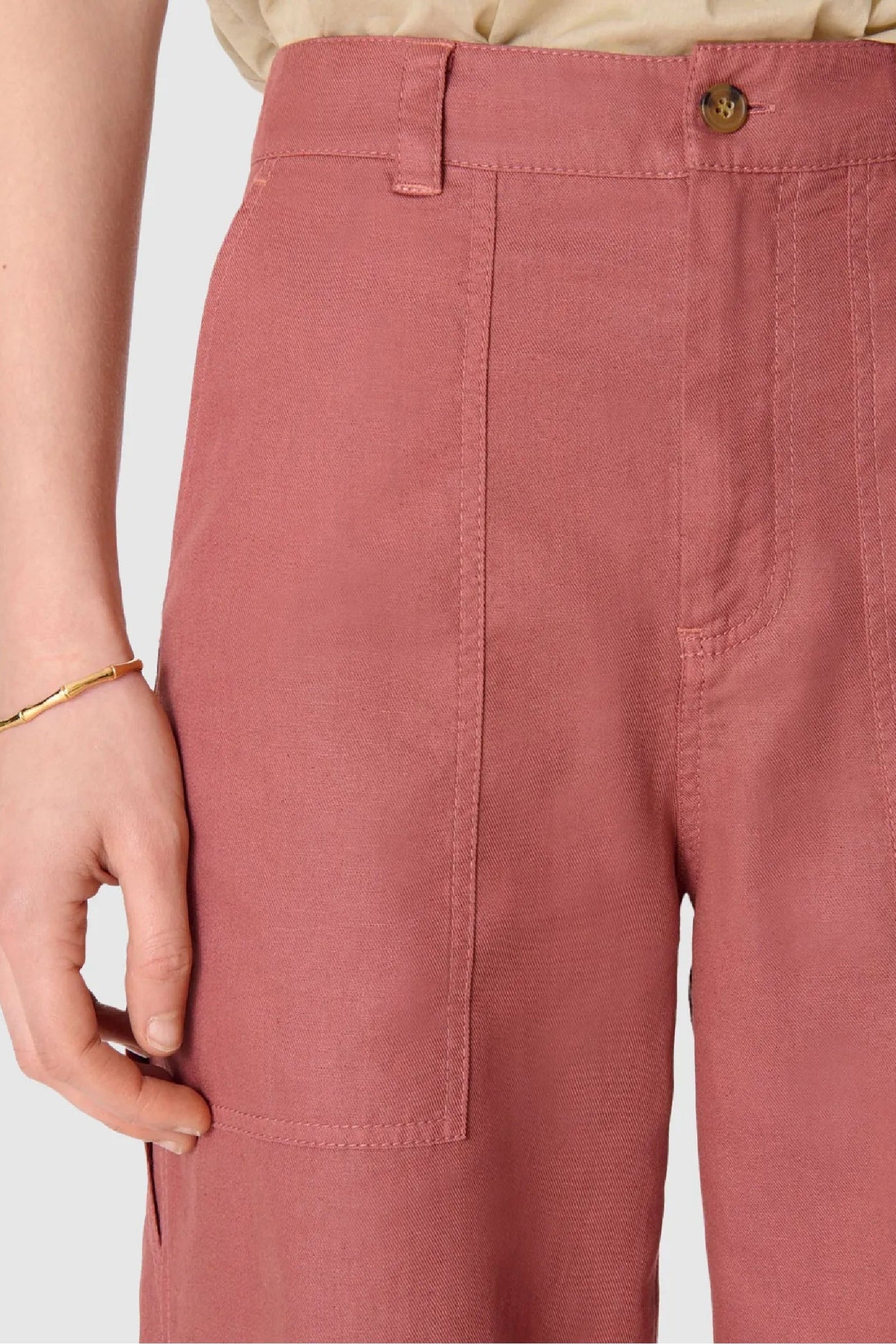 Carlos high-waisted trousers - Terracotta