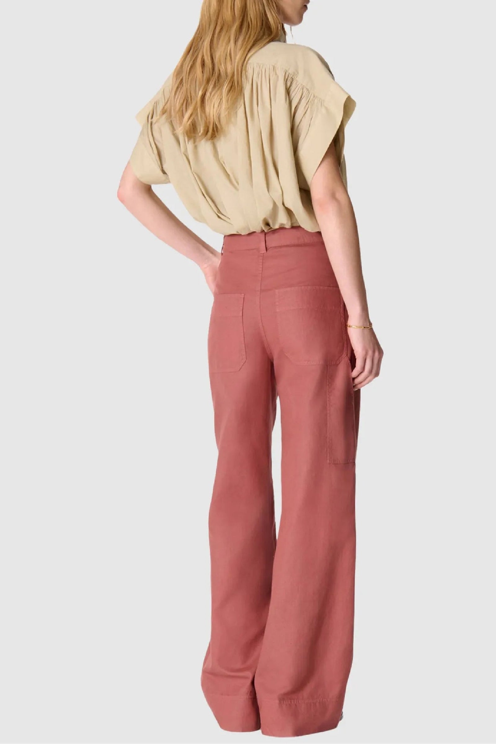 Carlos high-waisted trousers - Terracotta