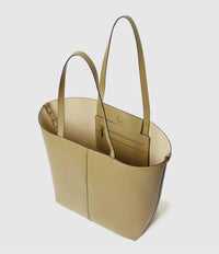 Petit cabas Daily en cuir - Olive