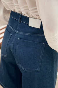 Bermuda Le Uberto en denim - Bleu Foncé