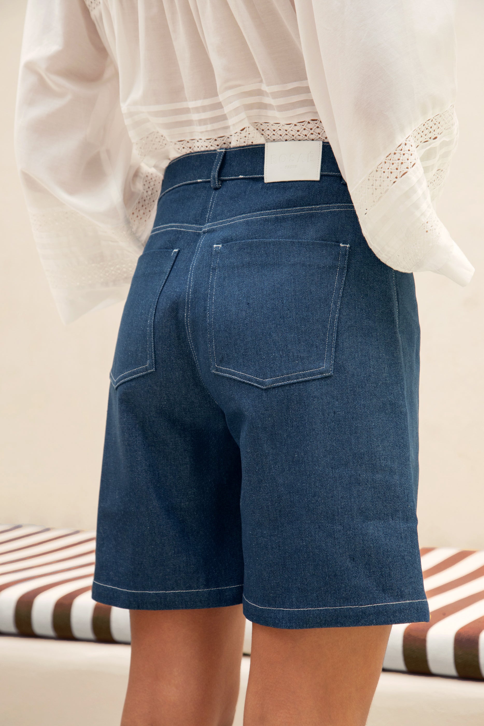 Bermuda Le Uberto en denim - Bleu Foncé
